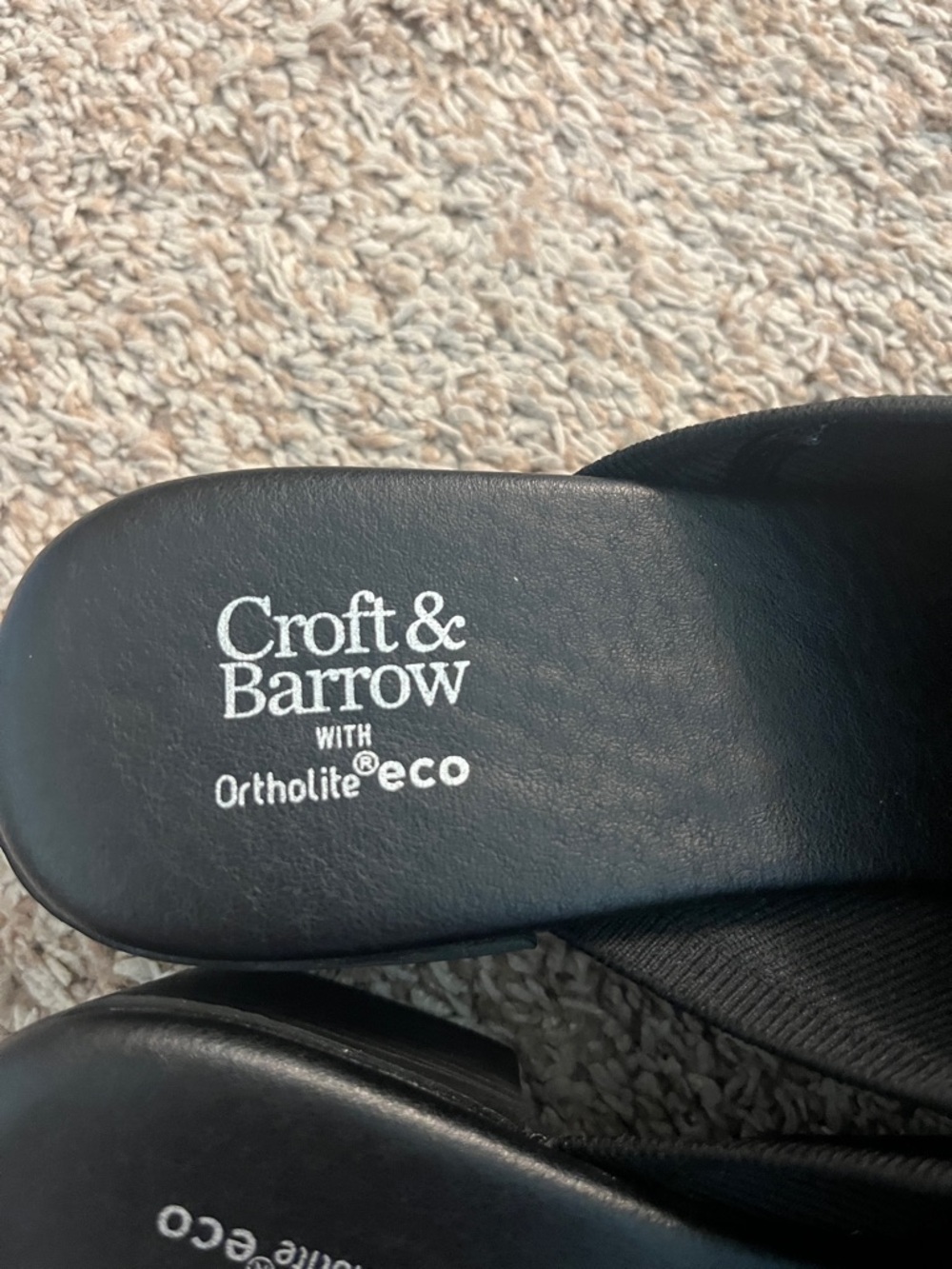 croft & barrow Black Mesh Slide Mules - Picture 2 of 3